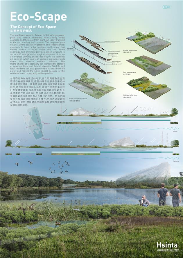 國立中山大學海工系團隊以生態空間的概念設計廠區